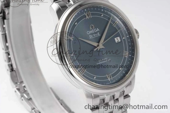 0429 De Ville SS DIWF 1:1 Best Edition Light Blue Dial SS Markers on SS Bracelet MIYOTA TopPick 7850